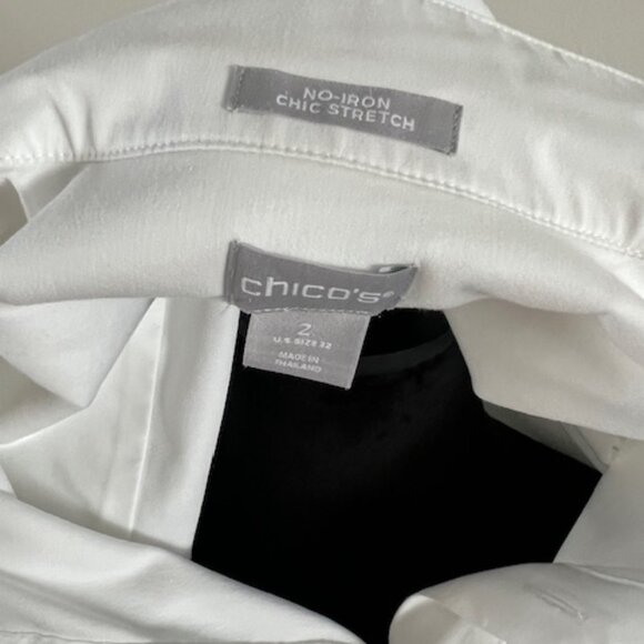Chico's No Iron Chic Stretch Popover Button Down in the back - Picture 5 of 6